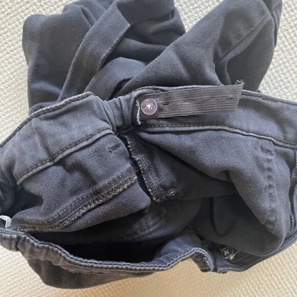 MUDD Girl's Plus Gray Twill Shorts-Adjustable Waist & Macrame Detail - Size 16.5 - Picture 4 of 4